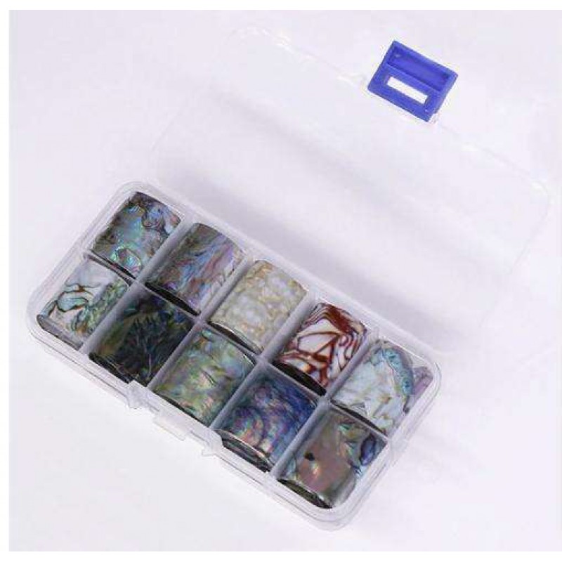 Foil Nail Art Transfer Decoration 10 Rolls Set 2.5_100cm, 03 